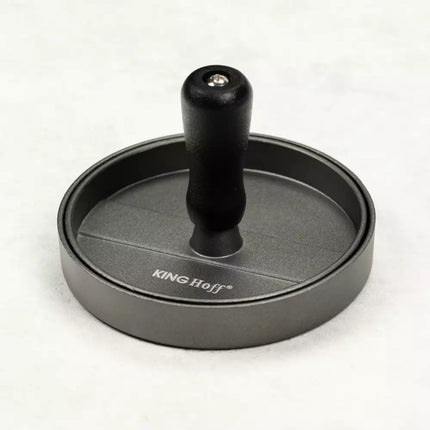 Kinghoff Hamburger Pers - Aluminium - Ø12 cm - Met Anti-Aanbaklaag en Ribbelpatroon - Model KH1740