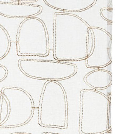 Atmosphera Hania Gordijn bedrukt 140x240cm - Kant en klaar met ringen - Beige
