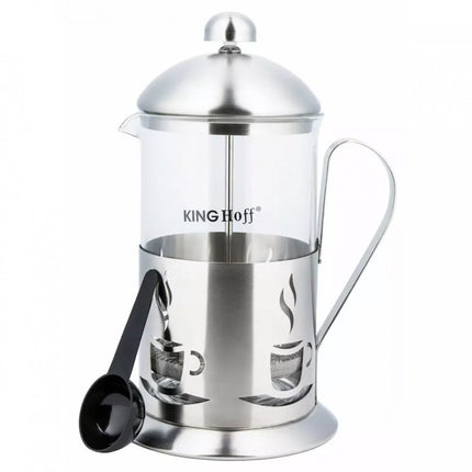 KINGHOFF KOFFIE-/THEEZETAPPARAAT MET DRUK 600 ml KH-4831