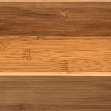 5Five Bestekbak/keuken organizer - Set van 4x stuks - 1-vaks - Tidy Smart - bamboe hout - 38 x 15 x 7 cm