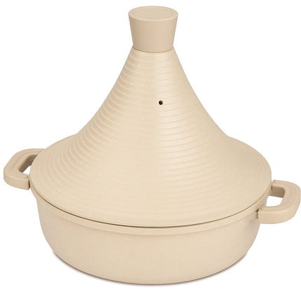 Tajine Marrakesh- Luxe Aluminium Tajine inductie| Taupe | Geschikt voor 4-8 personen