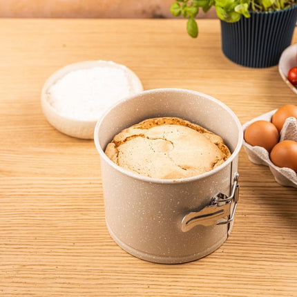 KingHoff KH-1980 Hoge Cakevorm - Rond - Diameter 16 cm, Hoogte 13 cm - Marmer Non-Stick Laag - Ovenbestendig tot 220°C - Bakvorm - Ovenvorm - Taartvorm