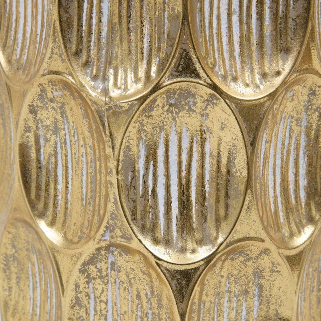 Belli Atmosphera Vaas - Goud - Gietijzeren Bloemenvaas H41 cm - Decoratieve Sierpot - Nostalgisch Design - Sierlijke vaas - 1.1KG