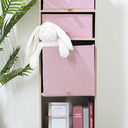 Opbergdoos Vierkant - Sterren, Roze - (29x29x29cm)