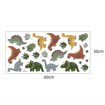 Sipo Wandsticker Dinosaurussen - Grote Zelfklevende Dino Muurdecoratie voor Kinderkamer - 90x80 cm - Dino Stickers voor Plafond en Muur