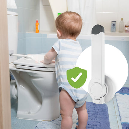 SIPO Toiletbril Slot met Sterke Tape - Veiligheidsslot tegen Openen voor Kinderen en Dieren - Snel te Monteren zonder Boren