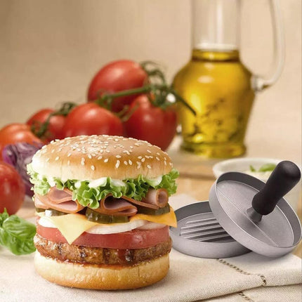 myHousehold - Professionele Hamburgerpers - RVS - Antiaanbaklaag - Hamburgermaker - Hamburgerpers