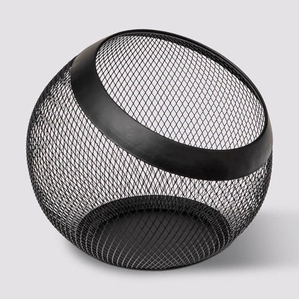 5Five Koffie cups/capsules houder - draad metaal - 24 x 21 cm - voor 70 capsules - zwart - rond