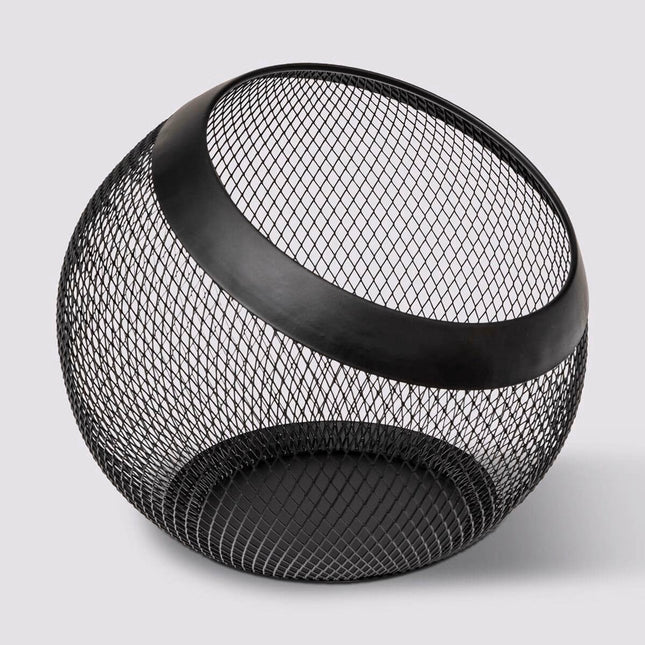 5Five Koffie cups/capsules houder - draad metaal - 24 x 21 cm - voor 70 capsules - zwart - rond