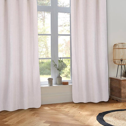 Decoratief gordijn, linnenlook, polyester, 260 x 140 cm