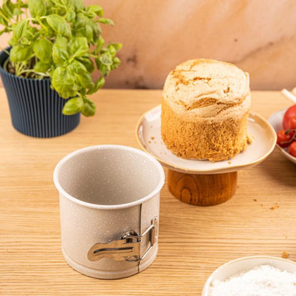 KingHoff KH-1979 Ronde Cakevorm 12 cm - Hoogte 10,3 cm - Marmer Non-Stick Laag - Koekvorm Sluiting - Ovenbestendig tot 220°C - Ovenvorm - Bakvorm