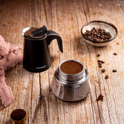 Klausberg Espressokoffiezetapparaat KB-7846 – 9 Kopjes – RVS – Geschikt voor Inductie - Espresso Maker - 450ml - Percolator