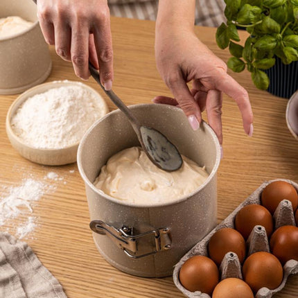 KingHoff KH-1980 Hoge Cakevorm - Rond - Diameter 16 cm, Hoogte 13 cm - Marmer Non-Stick Laag - Ovenbestendig tot 220°C - Bakvorm - Ovenvorm - Taartvorm