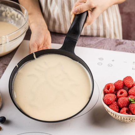 Klausberg KB-7973 Pannekoekenpan - Katten Motief - Ø18 cm - Zwarte Antiaanbaklaag - Geschikt voor Alle Kookstellen Inclusief Inductie - Kat Figuur -