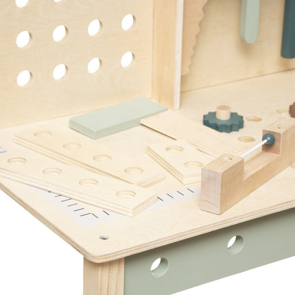 Atmosphera Kids houten Werkbank speelgoed kinderen - Met accessoires - 3 Jaar