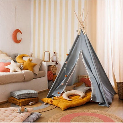 Atmosphera Vloerkussen Matras - steenrood - polyester/katoen - 120 x 60 x 5 cm - Extra lang - spelen - gamen - relaxen - oefeningen