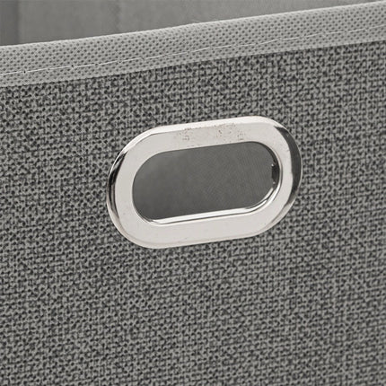 5Five Opbergmand/kastmand grijs - linnen - 29 liter - 31 x 31 x 31 cm - Opbergbox - Vakkenkast manden