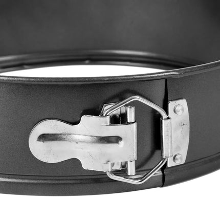 5five Taarten bakvorm/springvorm - 2x - metaal - zwart - 26 cm - rond - taarten bakken