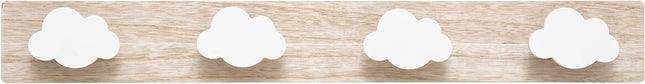Atmosphera Kids kapstok wolk - wit / hout - 4 Kapstokken - Kinderkamer