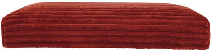 Hocker / Poef Essestial Ribcord - opvouwbaar - donkerrood - MDF/polyester - 38 x 38 cm - met opbergruimte - extra zitplaatsen