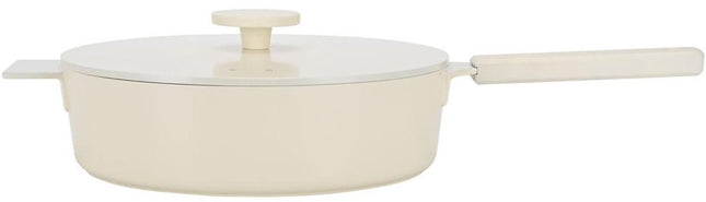 Moderne Pannenset – 4-delig + 3-delig Kookgerei | kookpotten | Kookpannen | Robuust & Duurzaam Cast Aluminium Kookgerei - Wit - Alle Warmtebronnen incl. Inductie - Pannen Zonder PFOA