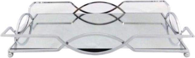 Zilveren spiegeldienblad 42cm