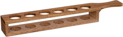 Shotplateau - glas en hout - 6 shotglaasjes