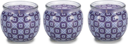 Geurkaars Magic Spa - 20 branduren - Paars - 7,6 x 6,5 x 7,6 cm - 3 stuks