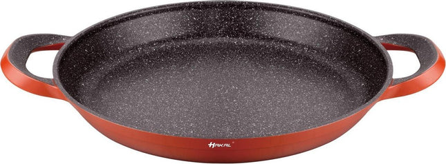 Paella Pan 36 cm Rood- Marmer coating -  ook voor Inductie