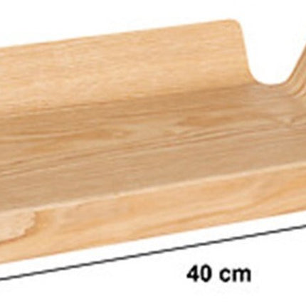 5Five Design dienblad van wilgen hout - 40 x 30 cm - lichtbruin - Karakter - voor glazen en kopjes