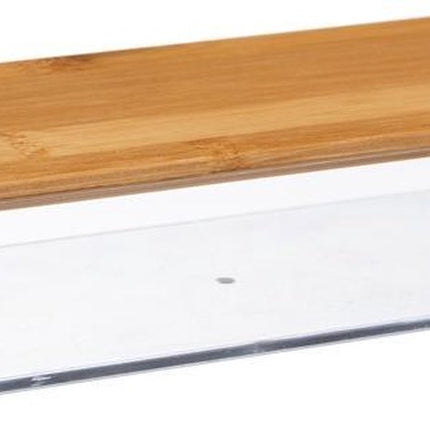 FiveÂ® Wattenschijfjes dispenser bamboe deksel - Wattenschijfjes - Met deksel