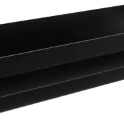 Ruhhy Wandplank - zwart - RVS - L50 cm - zwevend - industrieel - voor badkamer of keuken
