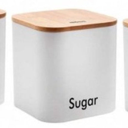 Kinghoff 1526 - koffie, thee en suiker - potten - voorraadbakken - WIT