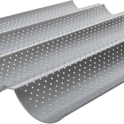 Stokbroodvorm - Bakvorm voor Stokbrood - 4 rijen - Baguette bakvorm - Stokbroodvorm patisse - 38 x 33 x 2 Cm