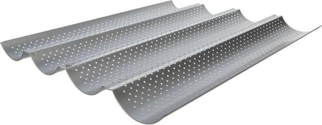 Stokbroodvorm - Bakvorm voor Stokbrood - 4 rijen - Baguette bakvorm - Stokbroodvorm patisse - 38 x 33 x 2 Cm