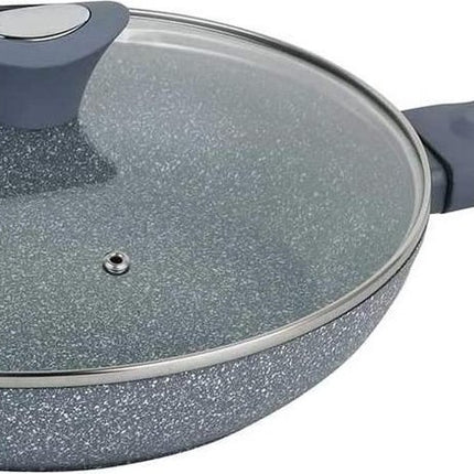 Klausberg 7318 -  koekenpan met deksel - Ø28 cm - Marmer coating - Alle warmtebronnen