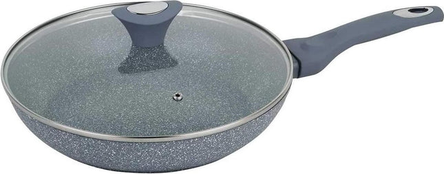 Klausberg 7318 -  koekenpan met deksel - Ø28 cm - Marmer coating - Alle warmtebronnen