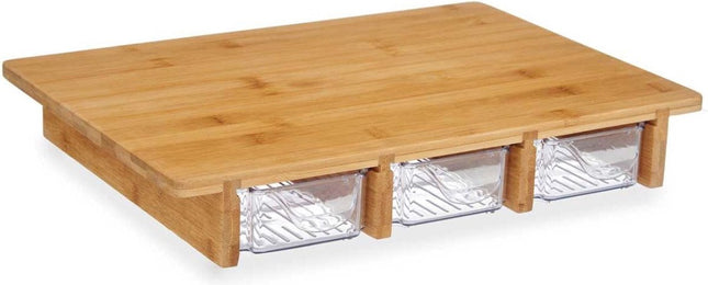 Dienblad met 3 vakken - Bamboe