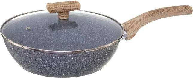 Secret de Gourmet - Hapjespan met deksel - Alle kookplaten/warmtebronnen geschikt - grijs - Dia 29 cm