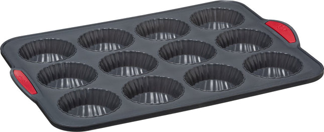 5Five Muffins en cupcakes bakken bakvorm/bakblik - 33 x 23 cm - voor 12x stuks - Siliconen