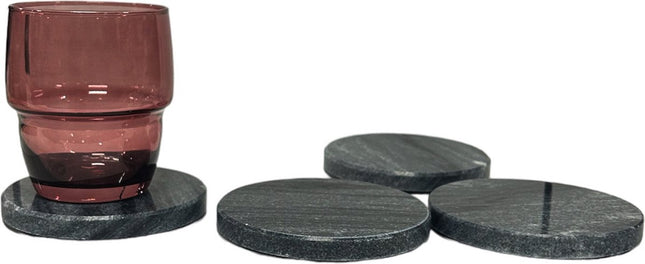 Marmeren Onderzetters - Onderzetters Voor Glazen - Onderzetters Marmer - Non-slip - 4 stk.