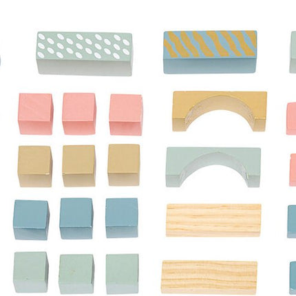 Atmosphera Kids Houten Speelblokken - 50 stuks - 16x15x16cm - Multi