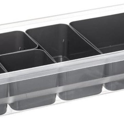 5Five Opslag sorteerbox - 5 vakjes indeling - 30 x 21 x 11 cm - kunststof - opbergdoos - 5000 ml