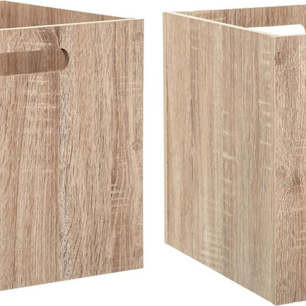 5Five Opberg/kast mand - 2x - lichtbruin - MDF hout - 29L - 31 x 31 x 31 cm - Opbergmanden/kisten