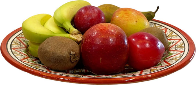 Aardewerk Fruitschaal Asfi Ø35 - saladeschaal - serveerschaal - handmade uit Marokko
