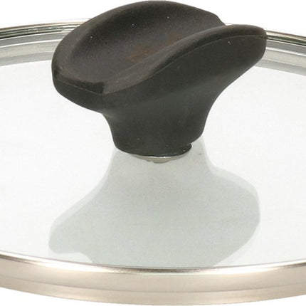 5Five universele pannendeksel voor pannen van 16 cm - glas - stoomgaatje - D17 x H6 cm
