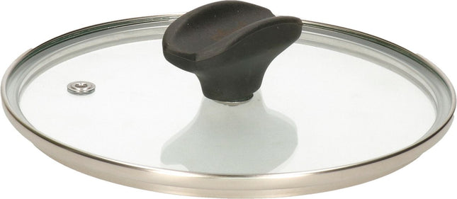 5Five universele pannendeksel voor pannen van 16 cm - glas - stoomgaatje - D17 x H6 cm