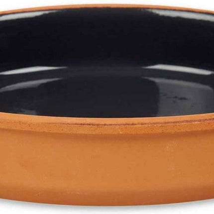 La Dehesa - Tapas/hapjes serveren/oven schaal terracotta/zwart 23x4 cm