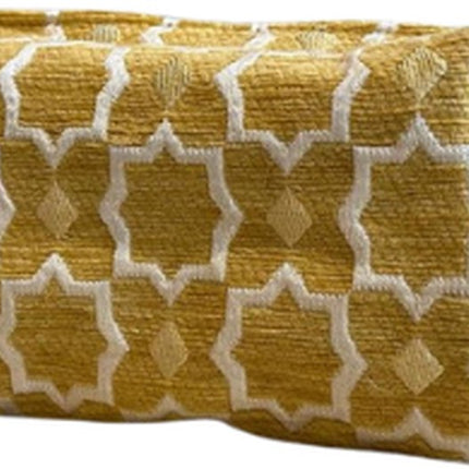 Luxe Toilettas Pouch met Oosters Patroon - Handige Reis Make-up Tas - Compacte Reistas voor Toiletries - Okergeel