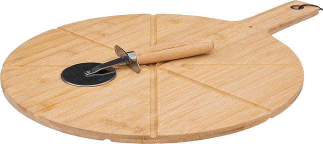 5five Pizza Snijplank met Pizzames - Hout - Ø 37cm